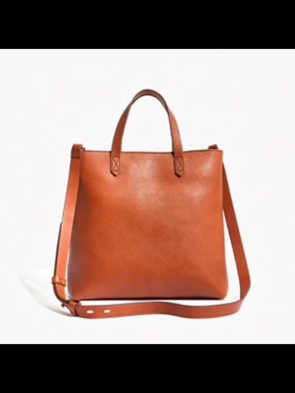 Madewell Leather 2 Way Tote Bag - British Tan